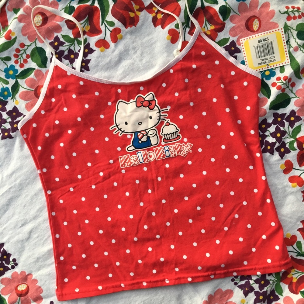 NWT HELLO KITTY SANRIO COTTON TANK TOP
